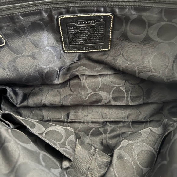 Coach Hamptons Vintage Black Leather Satchel Rare Classic Legacy Bag - Picture 2 of 11